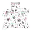 Pościel bawełniana 90x120 667K pandy biała kolorowa Kids 24 z poszewką 40x60 Pościel bawełniana 90x120 667K pandy biała kolorowa Kids 24 z poszewką 40x60