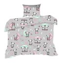 Pościel bawełniana 90x120 670K pandy szara kolorowa Kids 24 z poszewką 40x60 Pościel bawełniana 90x120 670K pandy szara kolorowa Kids 24 z poszewką 40x60
