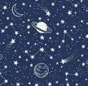 Pościel bawełniana 90x120 7K gwiazdozbiór granatowa planety Kids 24 z poszewką 40x60 Pościel bawełniana 90x120 7K gwiazdozbiór granatowa planety Kids 24 z poszewką 40x60