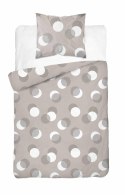 Pościel satynowa 140x200 beżowa kółka z jedną poszewką 4921 A Home Satin 81 Pościel satynowa 140x200 beżowa kółka z jedną poszewką 4921 A Home Satin 81