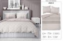 Pościel satynowa 140x200 beżowa liście z jedną poszewką 4924 B Home Satin 81