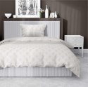 Pościel satynowa 140x200 beżowa liście z jedną poszewką 4924 B Home Satin 81