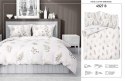 Pościel satynowa 140x200 biała beżowa liście z jedną poszewką 4927 B Home Satin 81 Pościel satynowa 140x200 biała beżowa liście z jedną poszewką 4927 B Home Satin 81