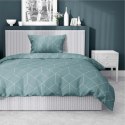 Pościel satynowa 140x200 miętowa geometria z jedną poszewką 4925 A Home Satin 81 Pościel satynowa 140x200 miętowa geometria z jedną poszewką 4925 A Home Satin 81