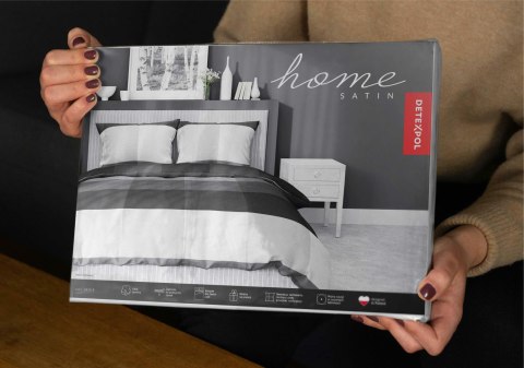 Pościel satynowa 140x200 szara kratka z jedną poszewką 4919 B Home Satin 81 Pościel satynowa 140x200 szara kratka z jedną poszewką 4919 B Home Satin 81