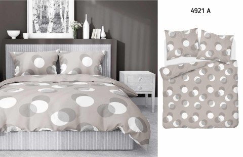 Pościel satynowa 220x200 beżowa kółka 4921 A Home Satin 81 Pościel satynowa 220x200 beżowa kółka 4921 A Home Satin 81
