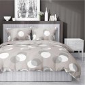 Pościel satynowa 220x200 beżowa kółka 4921 A Home Satin 81 Pościel satynowa 220x200 beżowa kółka 4921 A Home Satin 81