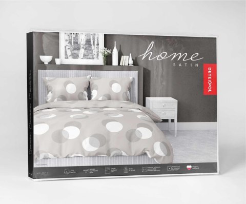 Pościel satynowa 220x200 beżowa kółka 4921 A Home Satin 81 Pościel satynowa 220x200 beżowa kółka 4921 A Home Satin 81