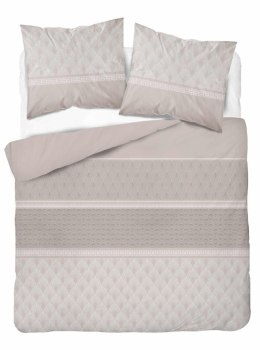 Pościel satynowa 220x200 beżowa liście 4924 B Home Satin 81