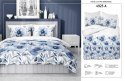 Pościel satynowa 220x200 biała niebieska kwiaty 4923 A Home Satin 81