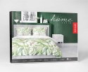 Pościel satynowa 220x200 biała zielona liście 4922 A Home Satin 81 Pościel satynowa 220x200 biała zielona liście 4922 A Home Satin 81