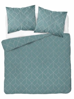 Pościel satynowa 220x200 miętowa geometria 4925 A Home Satin 81