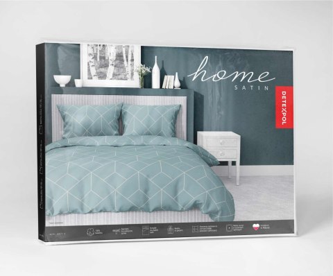 Pościel satynowa 220x200 miętowa geometria 4925 A Home Satin 81 Pościel satynowa 220x200 miętowa geometria 4925 A Home Satin 81