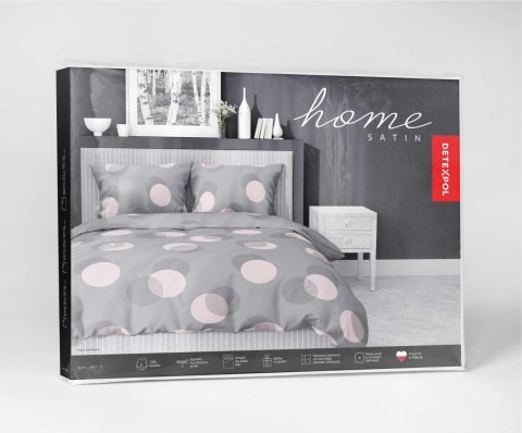 Pościel satynowa 220x200 szara kółka 4921 B Home Satin 81 Pościel satynowa 220x200 szara kółka 4921 B Home Satin 81