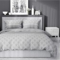 Pościel satynowa 220x200 szara liście 4924 A Home Satin 81 Pościel satynowa 220x200 szara liście 4924 A Home Satin 81