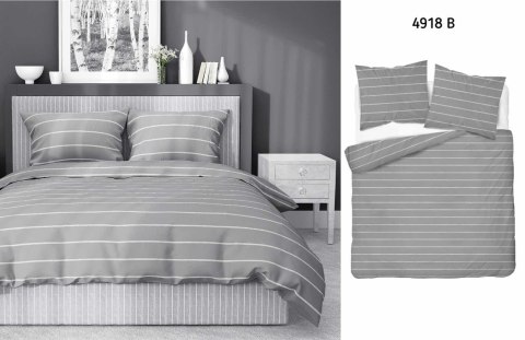 Pościel satynowa 220x200 szara pasy 4918 B Home Satin 81 Pościel satynowa 220x200 szara pasy 4918 B Home Satin 81