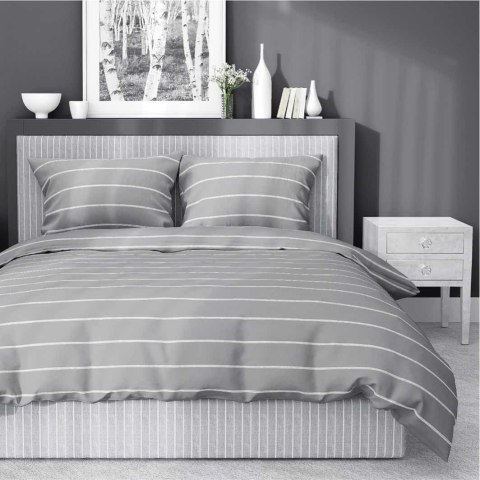 Pościel satynowa 220x200 szara pasy 4918 B Home Satin 81 Pościel satynowa 220x200 szara pasy 4918 B Home Satin 81