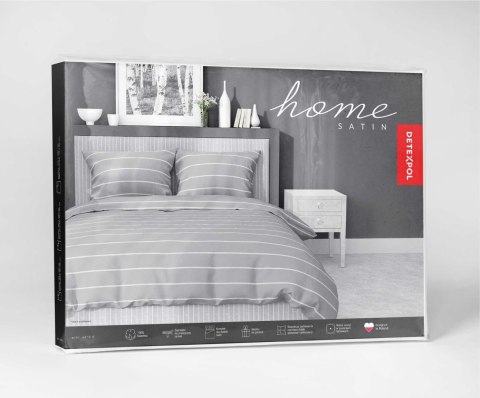 Pościel satynowa 220x200 szara pasy 4918 B Home Satin 81 Pościel satynowa 220x200 szara pasy 4918 B Home Satin 81