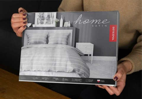 Pościel satynowa 220x200 szara pasy 4918 B Home Satin 81 Pościel satynowa 220x200 szara pasy 4918 B Home Satin 81
