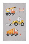 Ręczniczek do przedszkola 30x50 Budowa szary żółty dziecięcy bawełniany 21T Ręczniczek do przedszkola 30x50 Budowa szary żółty dziecięcy bawełniany 21T