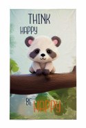 Ręczniczek do przedszkola 30x50 Panda niebieski dziecięcy bawełniany 18T Ręczniczek do przedszkola 30x50 Panda niebieski dziecięcy bawełniany 18T
