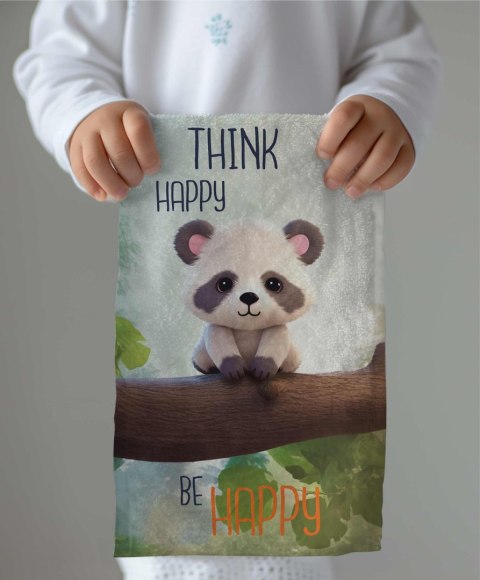 Ręczniczek do przedszkola 30x50 Panda niebieski dziecięcy bawełniany 18T Ręczniczek do przedszkola 30x50 Panda niebieski dziecięcy bawełniany 18T