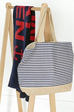 Ręcznik plażowy Beach 80x180 granatowy 12 frotte 430g/m2 100% bawełna Cawoe