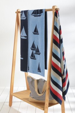 Ręcznik plażowy Beach 80x180 niebieski jasny 11 frotte 430g/m2 100% bawełna Cawoe