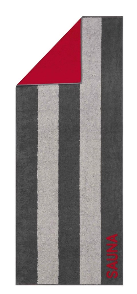 Ręcznik plażowy Sauna 80x200 antracytowy czerwony 72 frotte 480g/m2 100% bawełna Cawoe Ręcznik plażowy Sauna 80x200 antracytowy czerwony 72 frotte 480g/m2 100% bawełna Cawoe