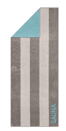 Ręcznik plażowy Sauna 80x200 grafitowy turkusowy 34 frotte 480g/m2 100% bawełna Cawoe