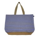 Torba plażowa Canvas Beach Bag 40x55 biała granatowa 13 100% bawełna Cawoe Torba plażowa Canvas Beach Bag 40x55 biała granatowa 13 100% bawełna Cawoe