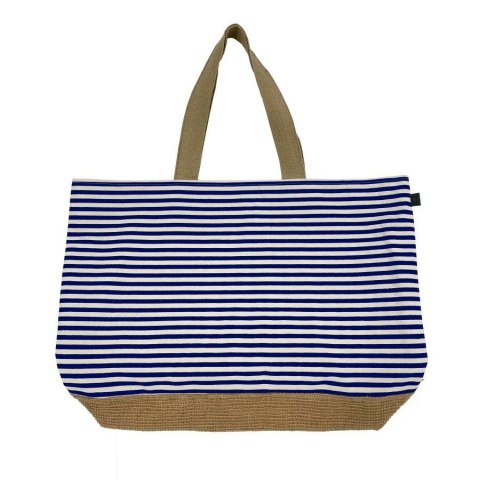 Torba plażowa Canvas Beach Bag 40x55 biała granatowa 13 100% bawełna Cawoe Torba plażowa Canvas Beach Bag 40x55 biała granatowa 13 100% bawełna Cawoe