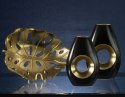 Wazon dekoracyjny Mira 19x8x30 czarny złoty Eurofirany Wazon dekoracyjny Mira 19x8x30 czarny złoty Eurofirany