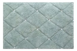 Dywanik 60x90 Chic 2 miętowy z bawełny zdobiony kryształkami w stylu glamour Eurofirany