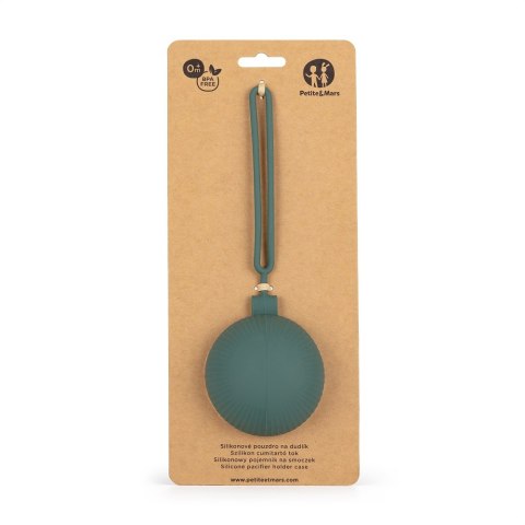 Etui na smoczek silikonowe zielone 0m+ PETITE&MARS Etui na smoczek silikonowe zielone 0m+ PETITE&MARS