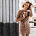Firana gotowa Marion 140x250 czarna na przelotkach Eurofirany Firana gotowa Marion 140x250 czarna na przelotkach Eurofirany