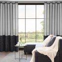 Firana gotowa Marion 140x250 czarna na przelotkach Eurofirany Firana gotowa Marion 140x250 czarna na przelotkach Eurofirany