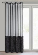 Firana gotowa Marion 140x250 czarna na przelotkach Eurofirany Firana gotowa Marion 140x250 czarna na przelotkach Eurofirany