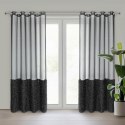 Firana gotowa Marion 140x250 czarna na przelotkach Eurofirany Firana gotowa Marion 140x250 czarna na przelotkach Eurofirany