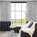 Firana gotowa Marion 140x270 czarna na taśmie Eurofirany Firana gotowa Marion 140x270 czarna na taśmie Eurofirany