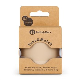 Kubeczek silikonowy beżowy 6m+ PETITE&MARS