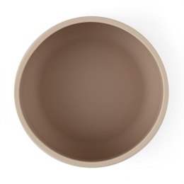 Miseczka z przyssawką silikonowa beżowa dwukolorowa 6m+ PETITE&MARS