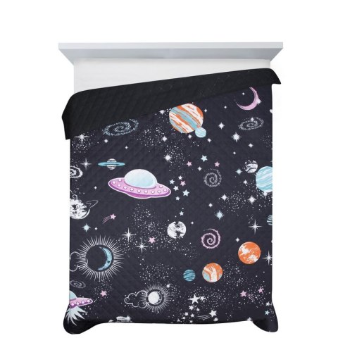 Narzuta na łóżko 170x210 Kids 10 Kosmos czarna kolorowa dziecięca/młodzieżowa D91 Narzuta na łóżko 170x210 Kids 10 Kosmos czarna kolorowa dziecięca/młodzieżowa D91