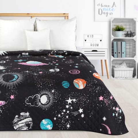 Narzuta na łóżko 170x210 Kids 10 Kosmos czarna kolorowa dziecięca/młodzieżowa D91 Narzuta na łóżko 170x210 Kids 10 Kosmos czarna kolorowa dziecięca/młodzieżowa D91