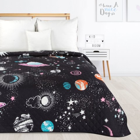 Narzuta na łóżko 170x210 Kids 10 Kosmos czarna kolorowa dziecięca/młodzieżowa D91 Narzuta na łóżko 170x210 Kids 10 Kosmos czarna kolorowa dziecięca/młodzieżowa D91