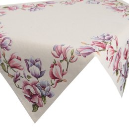 Obrus 100x100 gobelinowy naturalny kolorowy kwiaty 1214 Eurofirany