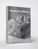 Pościel z mikrofibry 160x200 szara geometria 4980 A Light 71 Pościel z mikrofibry 160x200 szara geometria 4980 A Light 71