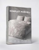 Pościel z mikrofibry 220x200 beżowa liście 4974 A Light 71 Pościel z mikrofibry 220x200 beżowa liście 4974 A Light 71