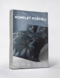 Pościel z mikrofibry 220x200 granatowa kwiaty 4982 A Light 71 Pościel z mikrofibry 220x200 granatowa kwiaty 4982 A Light 71