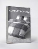 Pościel z mikrofibry 220x200 szara krata 4981 A Light 71 Pościel z mikrofibry 220x200 szara krata 4981 A Light 71